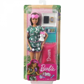 Barbie - Zestaw Relaks na dobranoc Lalka z pieskiem i akcesoriami (GKH73/GJG58)