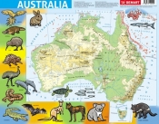 Puzzle ramkowe 72: Australia - mapa fizyczna
