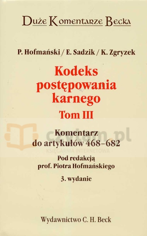 Kodeks postępowania karnego t.3