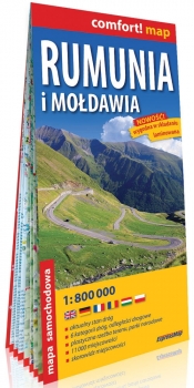 Rumunia i Mołdawia laminowana mapa samochodowa 1:800 000