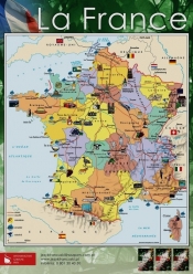 Plakat mapa kulturowa Francji