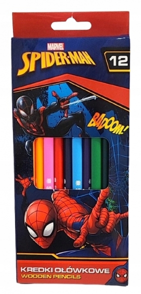 Kredki ołówkowe 18 cm - Spiderman, 12 kol.