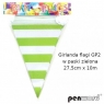 Girlanda flagi w paski zielona 27.5cmx10m