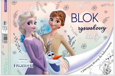 Blok rysunkowy biały A4/20K Frozen II