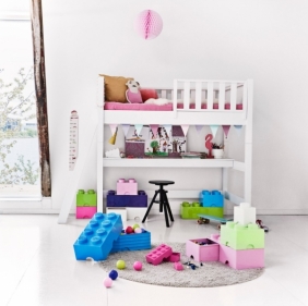 Lego, pojemnik klocek Brick 2 - Szary (40021740)