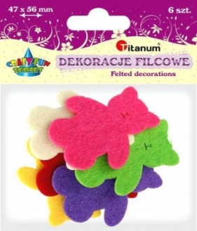 Dekoracje filcowe miś 6szt.114-0255