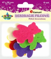 Dekoracje filcowe miś 6szt.114-0255