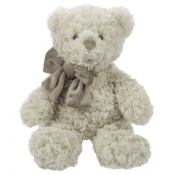 MASKOTKA MIŚ CHARLIE ECRU Z KOKARDĄ 20 CM 12871