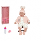 Lalka Adar bobas 45cm, smoczek + butelka, z dźwiękiem: śpiewa i mówi po polsku, BOX 450 mm (519930)