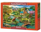 Puzzle 2000 Idyllic House with Horses CASTOR