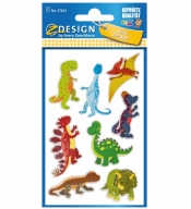 Naklejki dla dzieci Z Design - Dinozaury, brokatowe (57293)