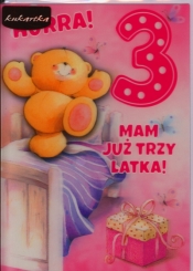 Karnet 3 latka dziewczynka 3DV-069