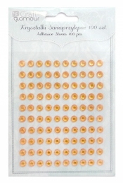 Kryształki samoprzylepne 6 mm 100 szt Orange
