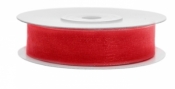Wstążka szyfonowa j.czerwona 12mm/25m