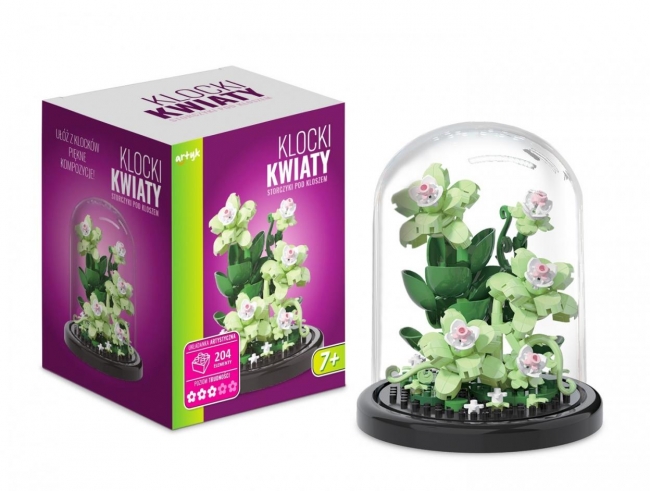 Klocki pod kloszem róże