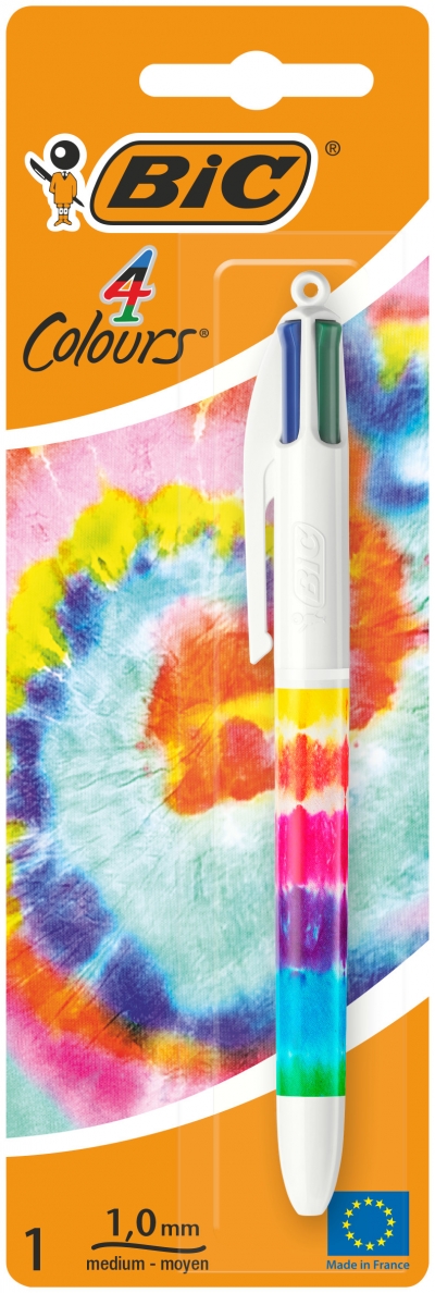 <img src='https://webimage.pl/pics/931/8/d3086123538931.jpg' style='height:440px' /> Długopis BIC 4 Colours Message Tie Dye DAST blister 1szt