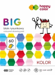 Blok rysunkowy Happy Color BIG, kolorowy, A4, 15 kol., 60 ark (HA 3708 2030-09B60)