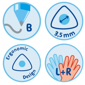 Ołówek B Griffix, 1 szt