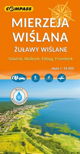 Mierzeja Wiślana mapa laminowana