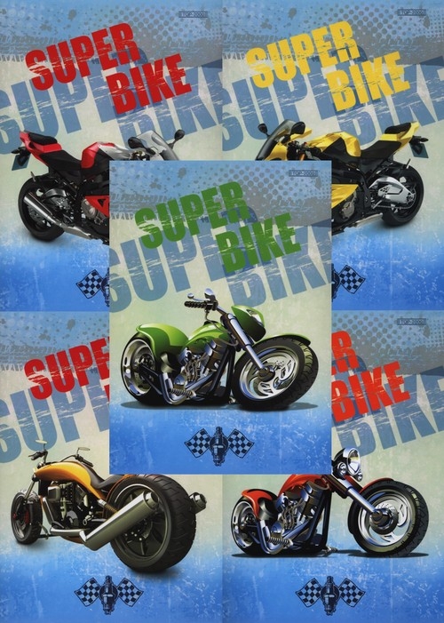 Zeszyt A5 Top-2000 w kratkę 32 kartki Super bike mix
