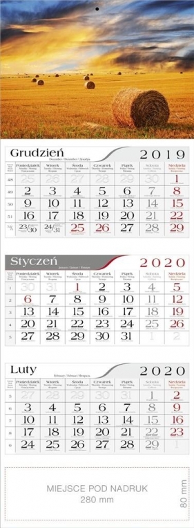 Kalendarz 2020 Trójdzielny Jesień CRUX