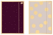 Teczka z gumką A4+ Satin Gold Dots - mix wzorów
