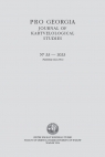 Pro Georgia 2023/33. Journal of Kartvelological Studies