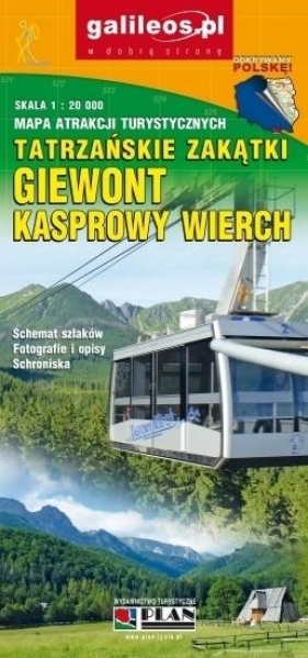 Mapa atrakcji tur. - Giewont, Kasprowy Wierch... - Opracowanie zbiorowe