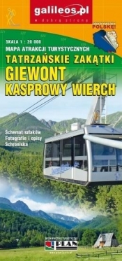 Mapa atrakcji tur. - Giewont, Kasprowy Wierch... - Opracowanie zbiorowe