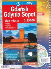 Plan - Gdańsk, Gdynia, Sopot + altas sam. Polski - Opracowanie zbiorowe