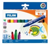 Flamastry Milan Maxi Super Washable 641 - 12 kolorów (0692412)
