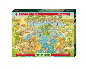 Heye, Puzzle 1000: Funky Zoo - część IV - Zoo pod piramidami (29693) - Marino Degano