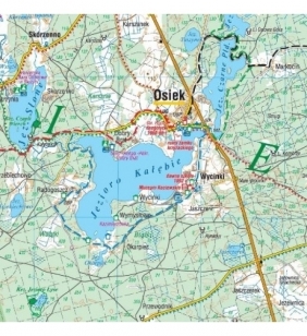 Bory Tucholskie. Szlak kajakowy Brdy. Mapa turystyczna 1:75 000