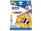 Flamastry Milan wymazywalne - 12 kolorów (11+1) (80093)