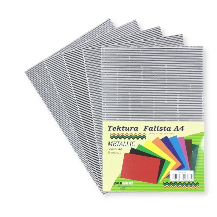 <img src='https://webimage.pl/pics/934/3/d5902557423934.png' style='height:440px' /> Tektura A4 falista metallic srebrna 5szt