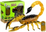Sterowany skorpion pilot r/c chodzi świeci żółty
