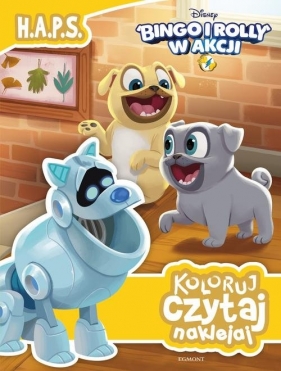 Bingo i Rolly w akcji. Koloruj, czytaj, naklejaj (Uszkodzona okładka) - Michael Olson, Bob Smiley