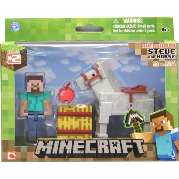 MINECRAFT Steve z koniem 2pack