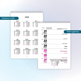 Kalendarz Biurkowy A5 tygodniowy 2026