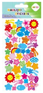 Naklejki 3D Puffy - Sky Stars, 9.5 cm x 22 cm, Happy Color