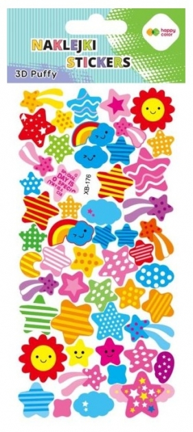 Naklejki 3D Puffy - Sky Stars, 9.5 cm x 22 cm, Happy Color