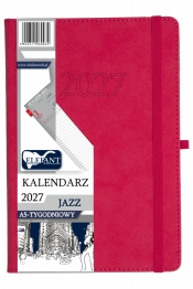 Kalendarz 2027 A5 tygodniowy Jazz - różowy