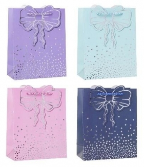 Torebka ozdobna 18x24x8cm hot-stamp mix ROZETTE