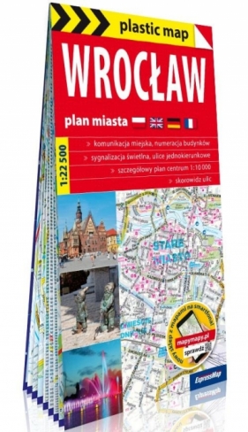 Plastic map Wrocław 1:22 500 plan miasta w.2020 - Opracowanie zbiorowe