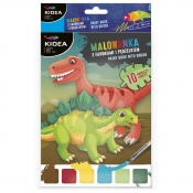 Kidea, Malowanka z farbkami i pędzelkiem - dinozaury