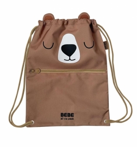 Worek z kieszonką na suwak Miś BB Friends