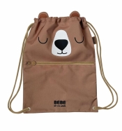 Worek z kieszonką na suwak Miś BB Friends