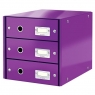 Pojemnik z szufladami Leitz Click & Store fioletowy 3 szuflad 286 x 282 x 358 mm (60480062)