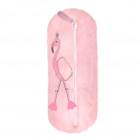 Piórnik saszetka pluszowa - Flamingo