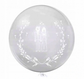 Tuban, balon ślubny 45 cm - Młoda para (TB 3693)